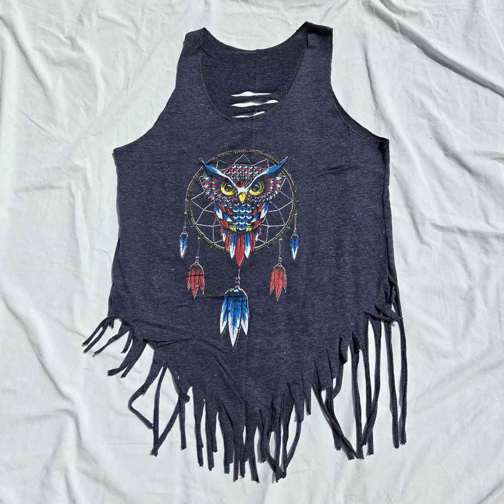 Owl Dreamcatcher Cut Out Top